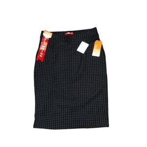 Maze collection| Black plaid| Stretchy pencil skirt